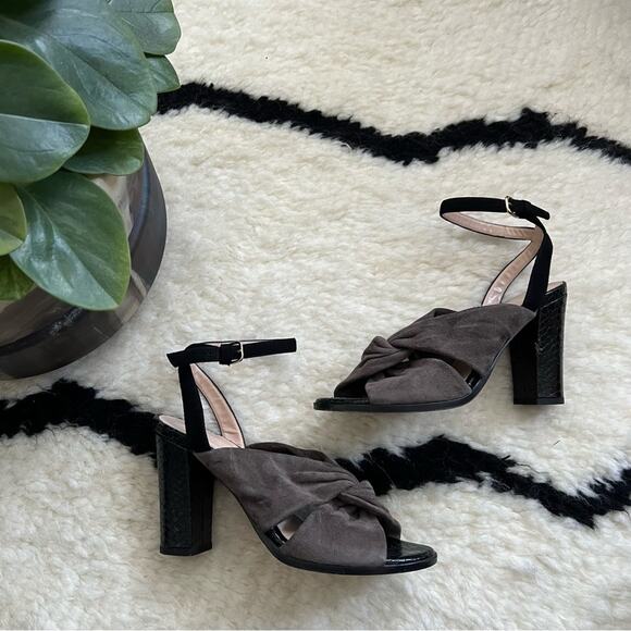 Club Monaco Leta Twist Heeled Sandals - Picture 1 of 9